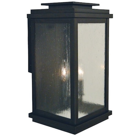 Arroyo Craftsman 8" Bournemouth Wall Mount, Bronze, Aerolite Glass BOW-8AE-BZ